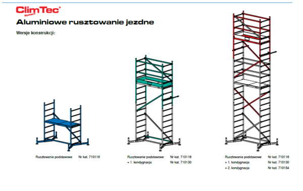 rusztowanie climtec 3m 5m 7m aluminiowe sklep online